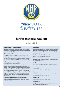 MHF:s materialkatalog 2015