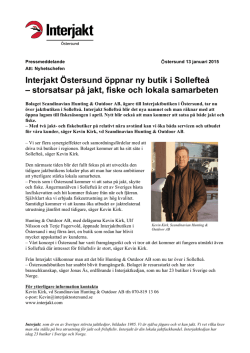 Interjakt Östersund öppnar ny butik i Sollefteå – storsatsar