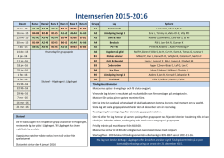 Internserien 2015-2016 spelprogram höstserien