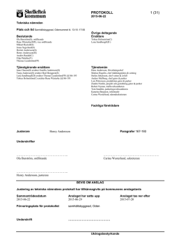 PROTOKOLL 1 (31) - Skellefteå kommun