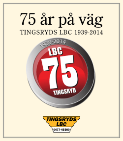 TINGSRYDS LBC 1939-2014