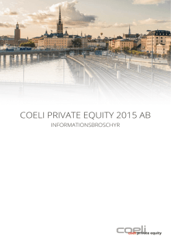 COELI PRIVATE EQUITY 2015 AB