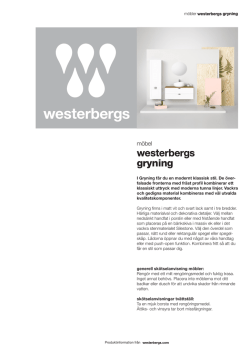 produktblad - Westerbergs