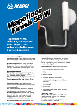 Mapefloor Finish 58 W Mapefloor Finish 58 W