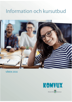 Komvux kurskatalog våren 2016 (pdf. 954kB)