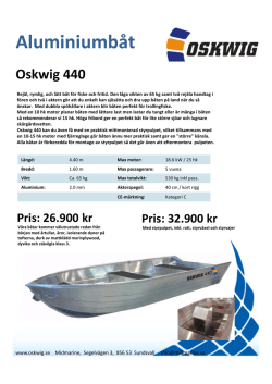 Aluminiumbåt Oskwig 440