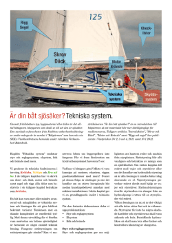 Är din båt sjösäker? Tekniska system.