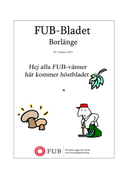 FUB-Bladet - FUB Borlänge