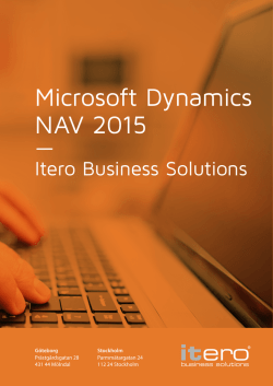 Microsoft Dynamics NAV 2015