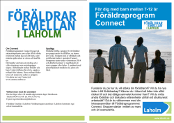 Föräldraprogram - Laholms Kommun