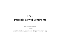 IBS – Irritable Bowel Syndrome - Ping-Pong