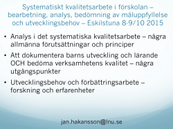 Föreläsning Jan Håkansson