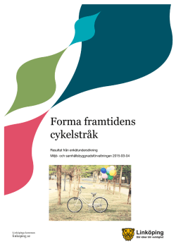 Rapport- Framtidens cykelstråk