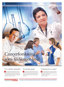 Cancerforskning som förlänger livet