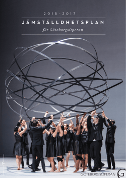 Jämställshetsplan för GöteborgsOperan (2015–2017)