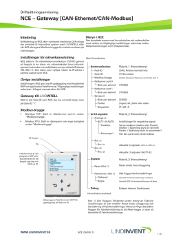 NCE – Gateway [CAN-Ethernet/CAN-Modbus]