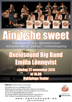 Oxelösound Big Band Emilia Lönnqvist