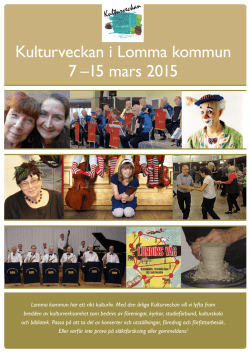 Program Kulturveckan 2015