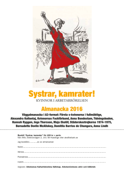 Kvinnokalender 2016 - Arbetarrörelsens arkiv och bibliotek