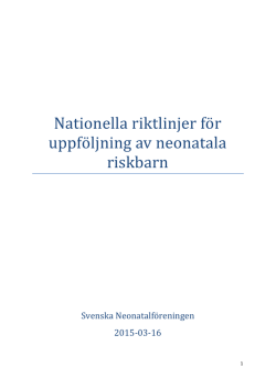 Nationella Uppföljningsprogrammet (2015)