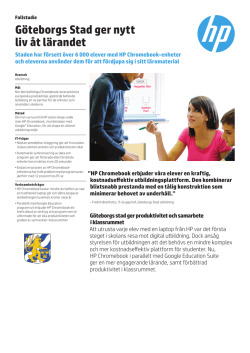 HP PPS | IT case study | Göteborgs Stad | HP