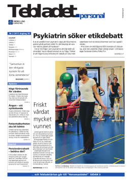 Tebladet nr 2 2011 - Region Örebro län