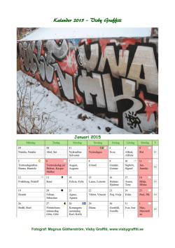 Kalender 2015 - Visby Graffiti
