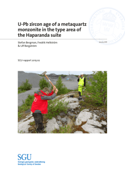 U-Pb zircon age of a metaquartz monzonite in the type area of