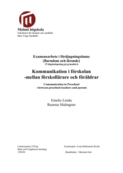 Kommunikation i och föräldrar - MUEP
