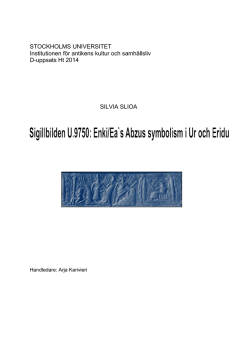 Sigillbilden U. 9750: Enki/Eas Abzus symbolism i Ur och Eridu