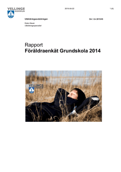 Rapport föräldraenkät grundskola 2014 (PDF