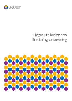 Högre utbildning och forskningsanknytning
