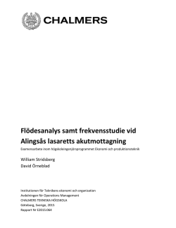 Flödesanalys samt frekvensstudie vid Alingsås lasaretts akutmottagning