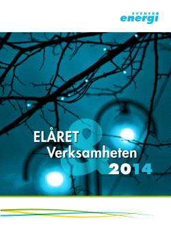 El&aring;ret 2014 - Svensk Energi