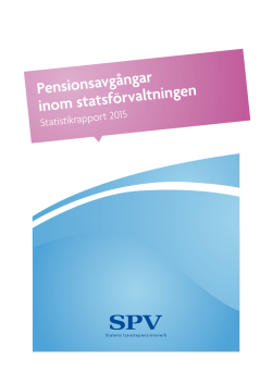 Pensionsavgångar inom statsförvaltningen 2015 (pdf, nytt fönster)