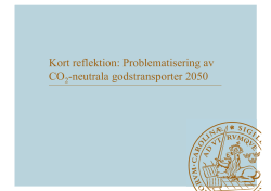 Kort reflektion - Lunds Tekniska Högskola