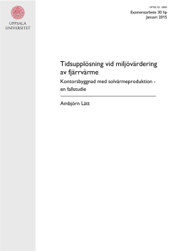 Examensarbete i energisystem Ambjörn Lätt
