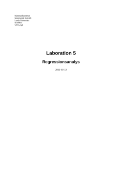 Laboration 5: Regressionsanalys