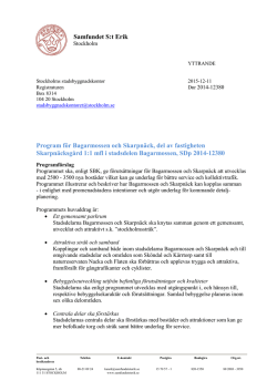 Program för Bagarmossen och Skarpnäck 151211