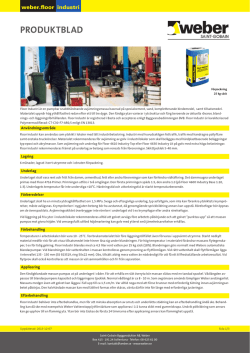 Produktdatablad pdf weber.floor industri