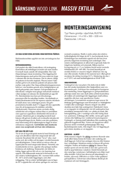 MONTERINGSANVISNING - Kärnsund Wood Link AB