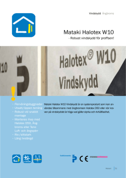 Produktblad Mataki Halotex W10