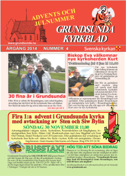 GRUNDSUNDA KYRKBLAD Julnummer 2014