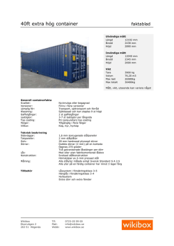 40ft extra hög container
