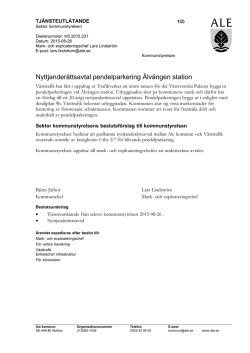 Nyttjanderättsavtal pendelparkering Älvängen station