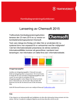 Informationsblad Chemsoft 2015