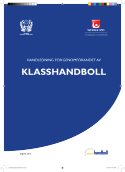Klasshandbollsmanual - Svenska Handbollförbundet