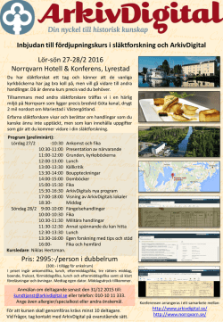 Kurs på Norrqvarn 27-28-feb-2016