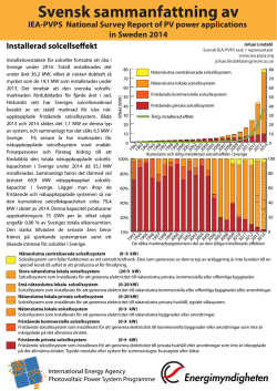Sammanfattning av IEA-PVPS svenska solcellsrapport