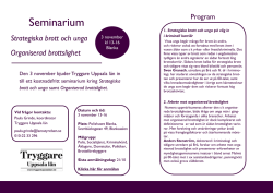 Program - Tryggare Uppsala län